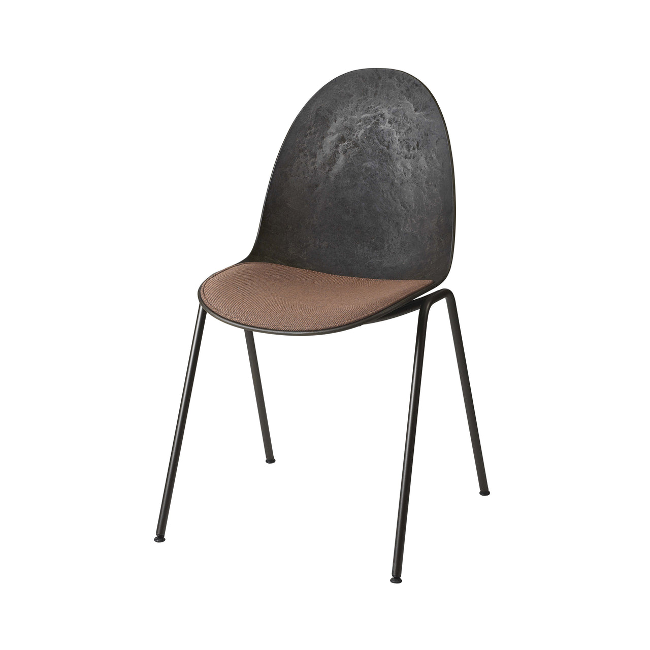 Eternity Sidechair: Seat Upholstered + Coffee Waste Black