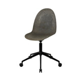Eternity Swivel Chair with Castor: Coffee Waste Dark + Black