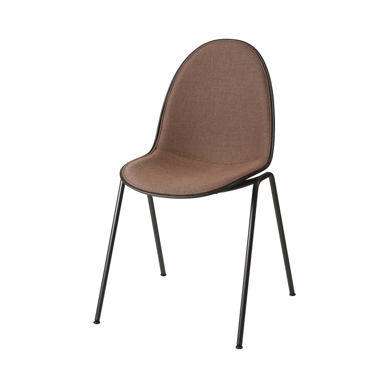 Eternity Side Chair: Front Upholstered + Coffee Waste Black