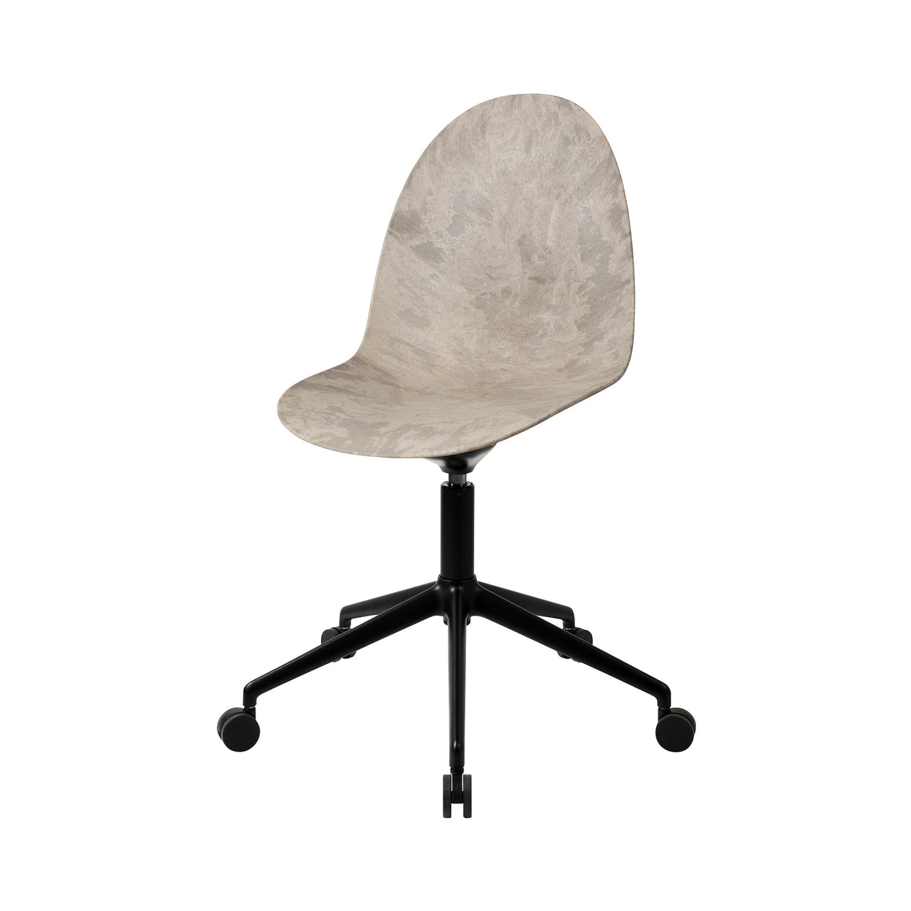 Eternity Swivel Chair with Castor: Wood Waste Grey + Black