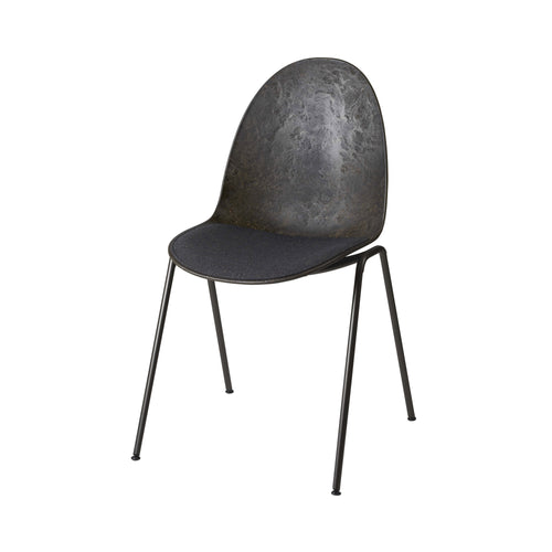 Eternity Side Chair: Seat Upholstered + Coffee Waste Black