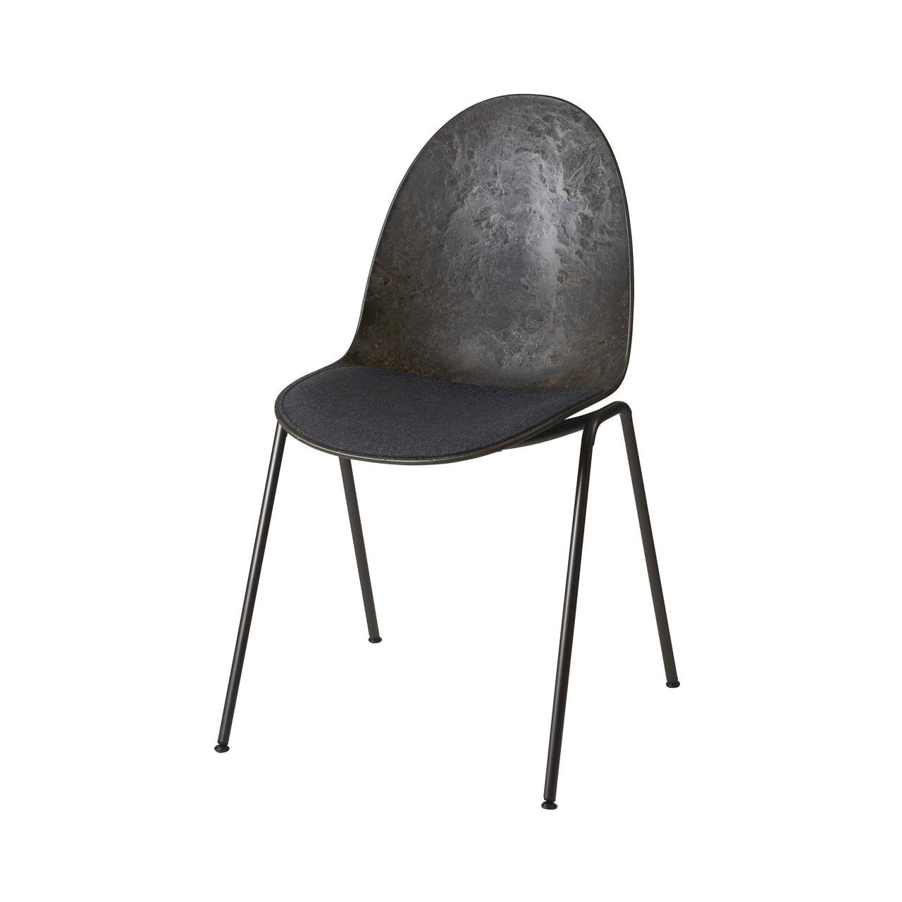 Eternity Sidechair: Seat Upholstered + Coffee Waste Black