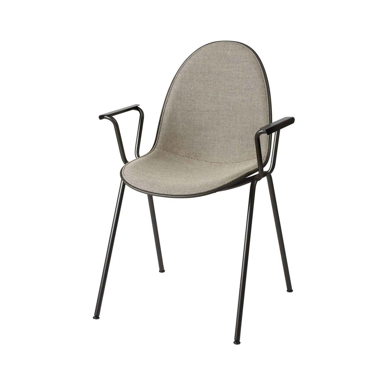 Eternity Armchair: Front Upholstered + Coffee Waste Black