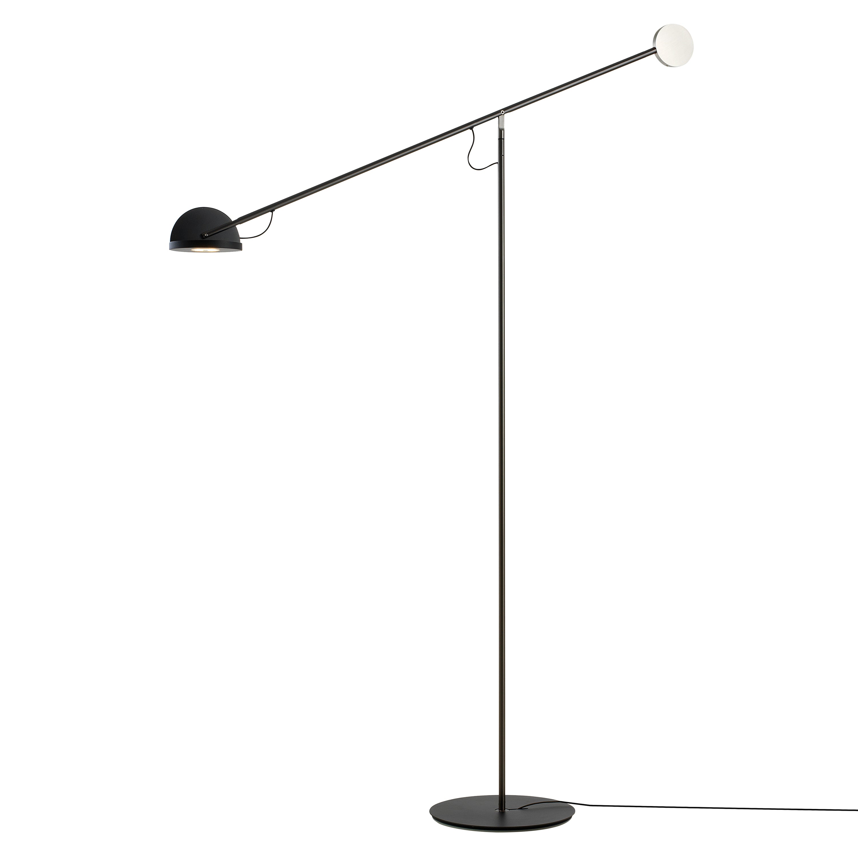Copérnica Floor Lamp: Satin Nickel