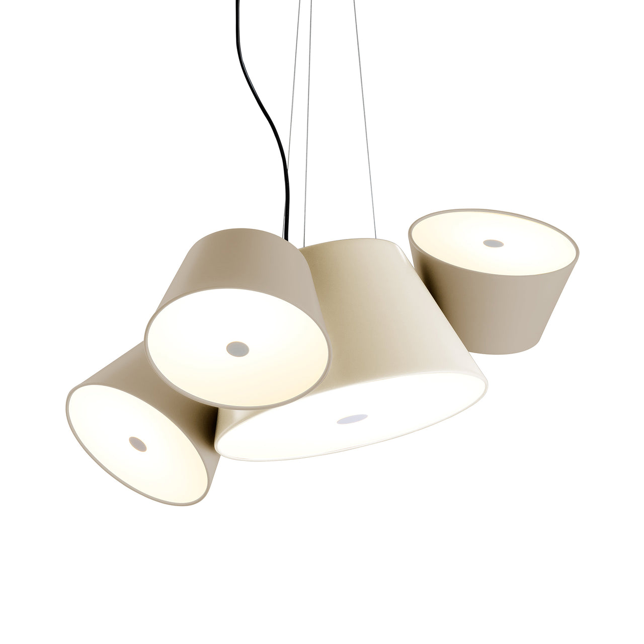 Tam Tam 3 Pendant Light: Off-White + Sand