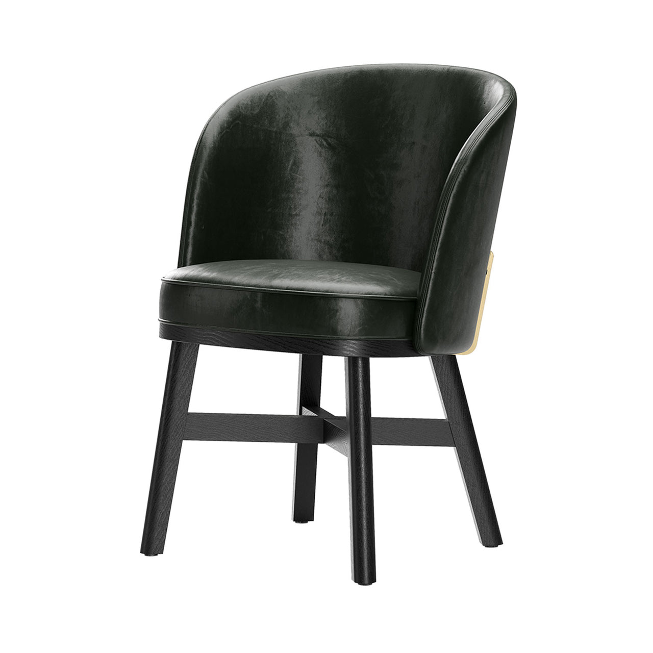Mr.B Dining Chair: Black Oak