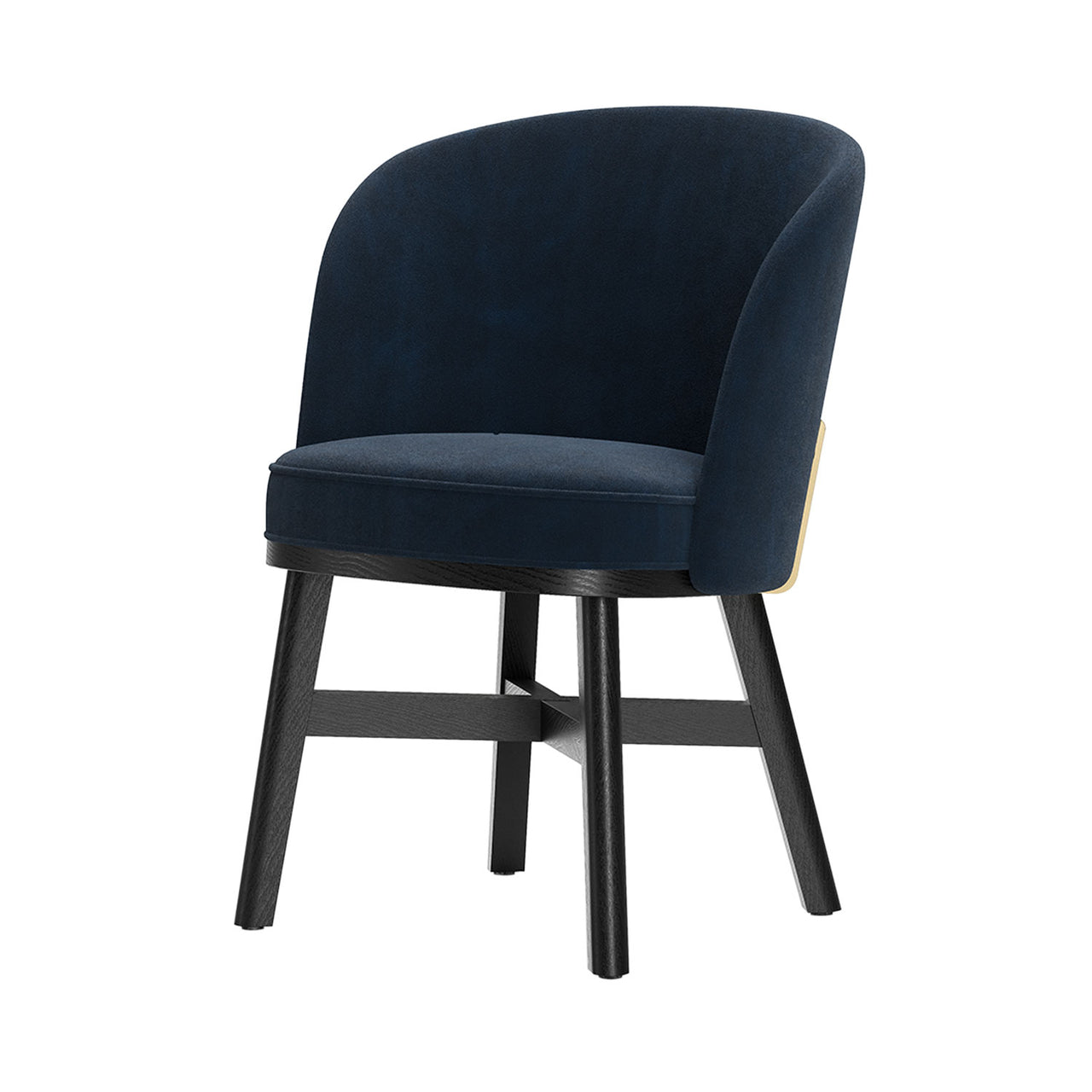 Mr.B Dining Chair: Black Oak