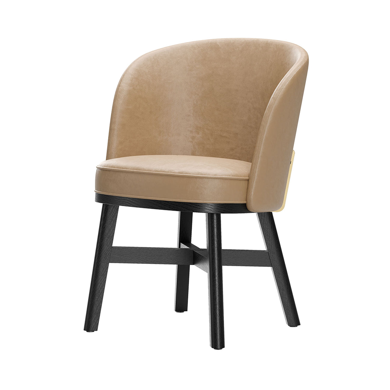Mr.B Dining Chair: Black Oak