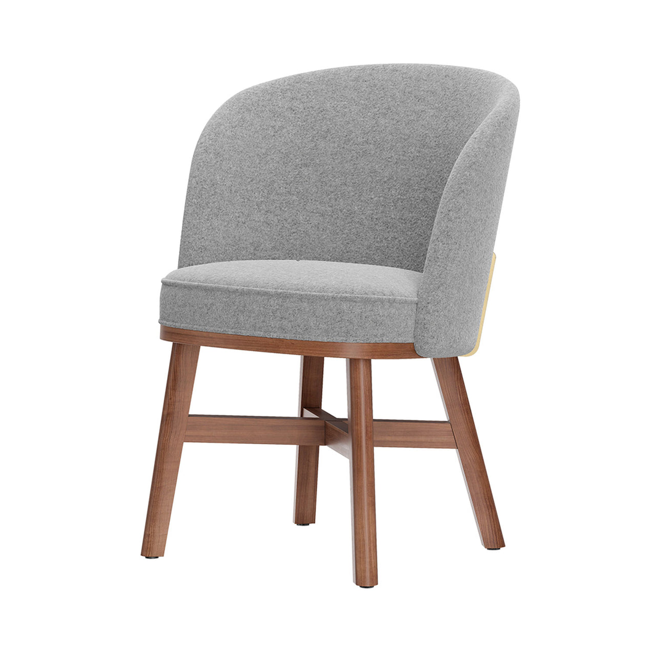 Mr.B Dining Chair: Natural Walnut