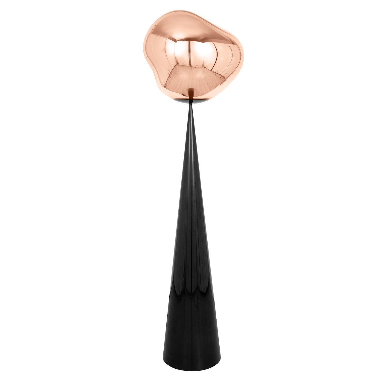 Melt Cone Fat Floor Light: Copper