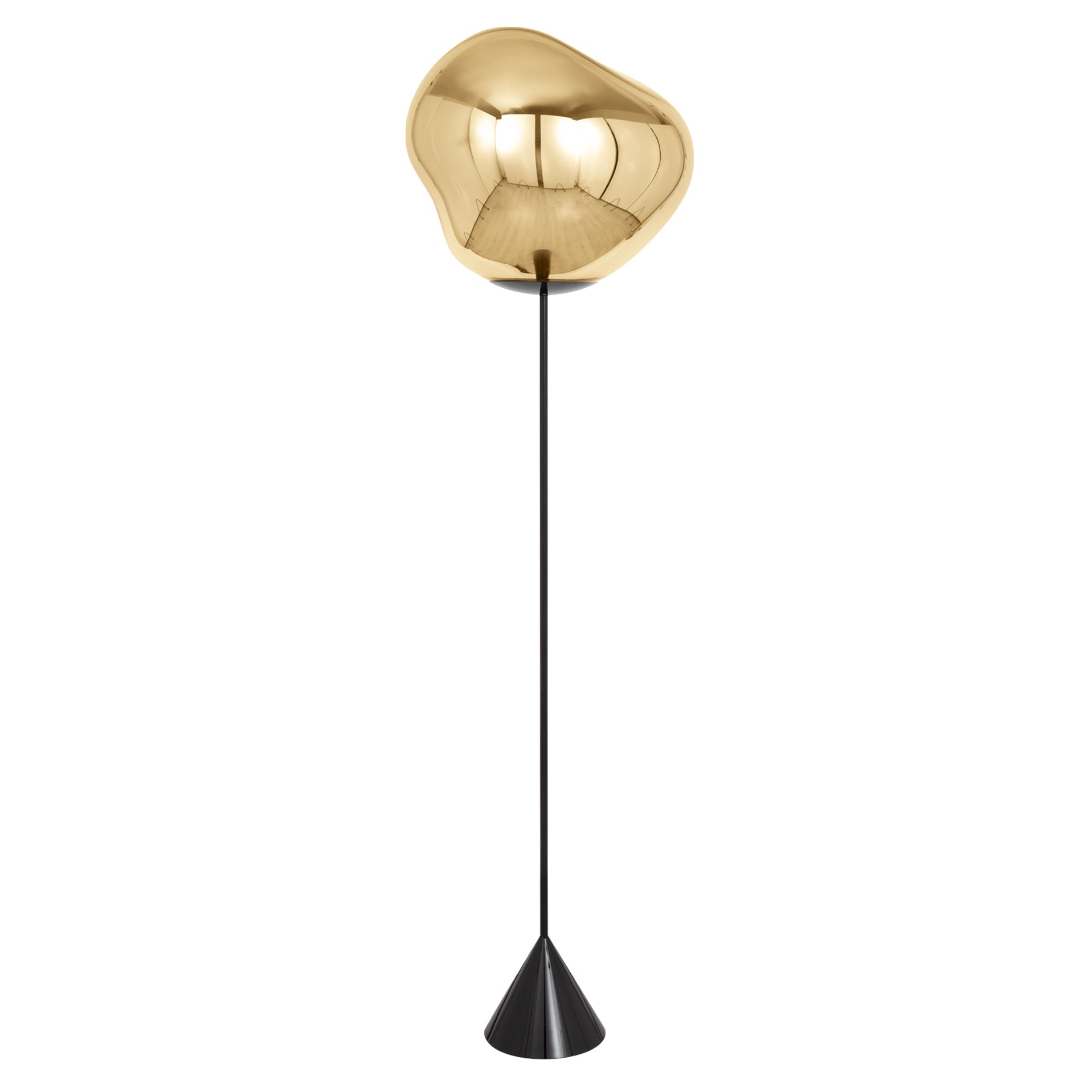 Melt Cone Slim Floor Light + Gold