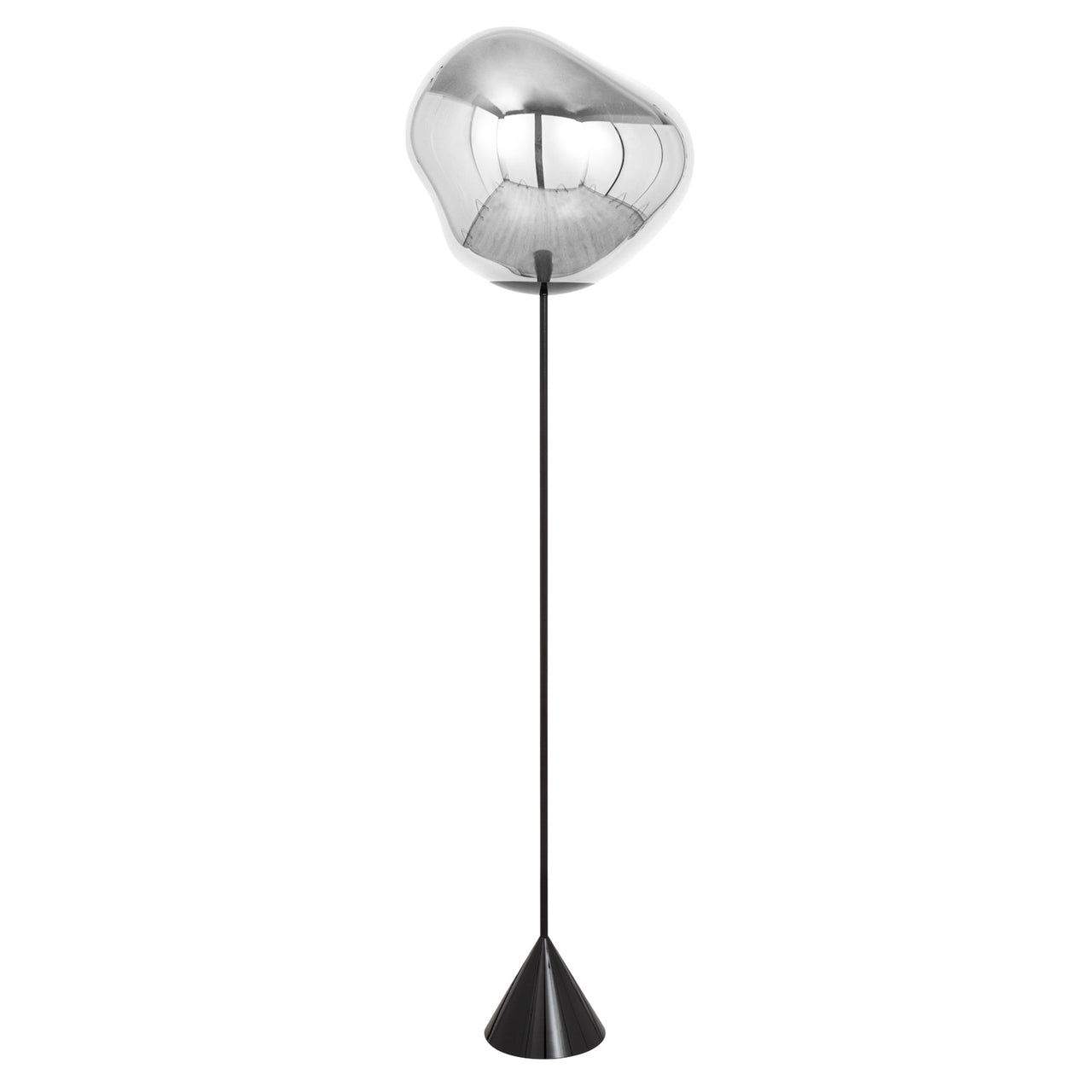 Melt Cone Slim Floor Light + Silver
