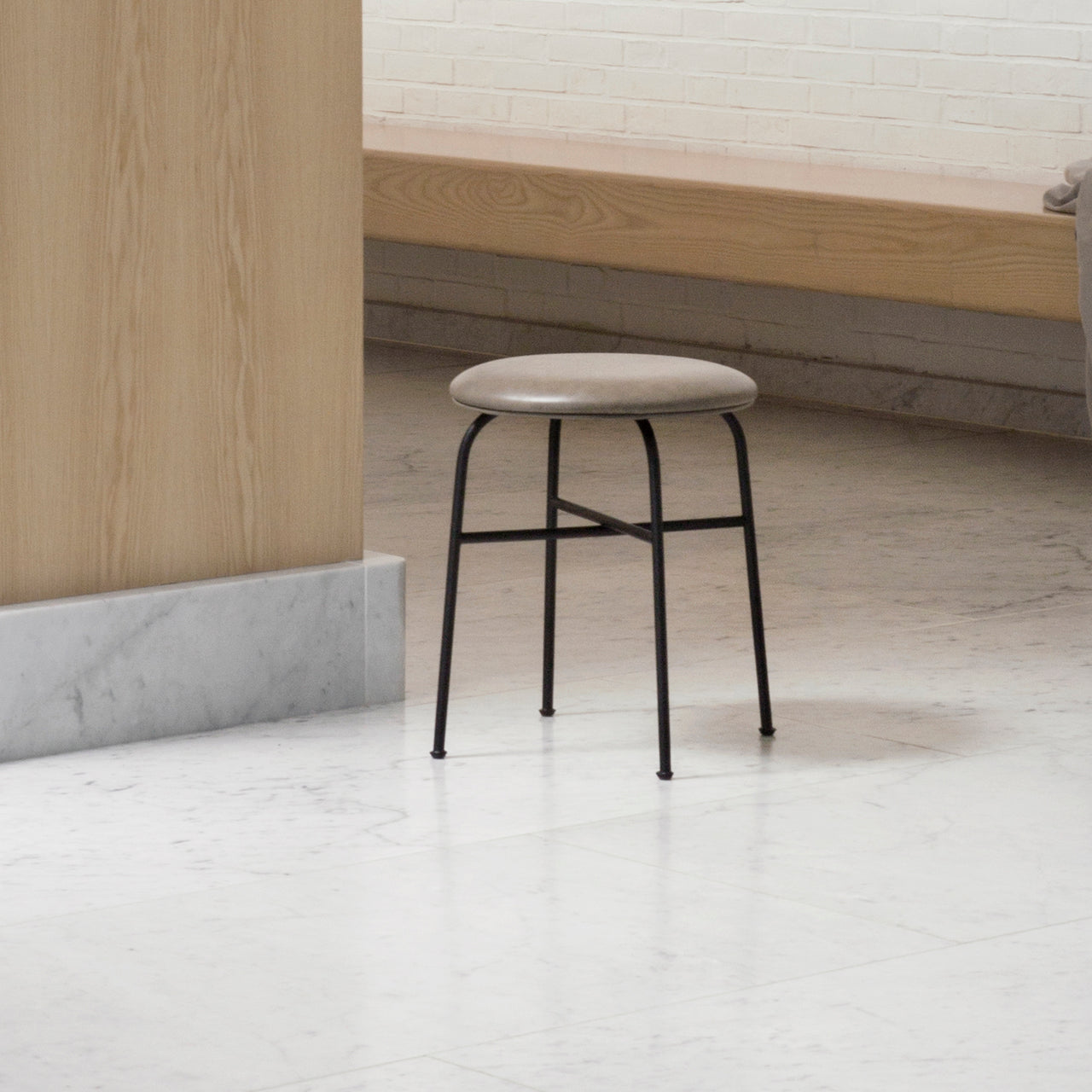 Afteroom Stool: Upholstered