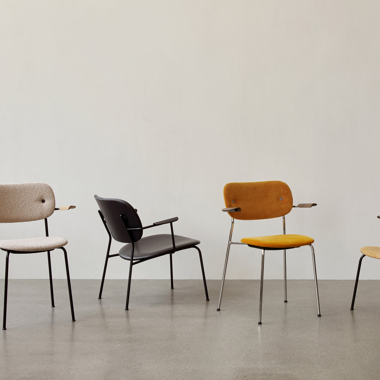 Co Dining Chair with Armrest: Fully Upholstered