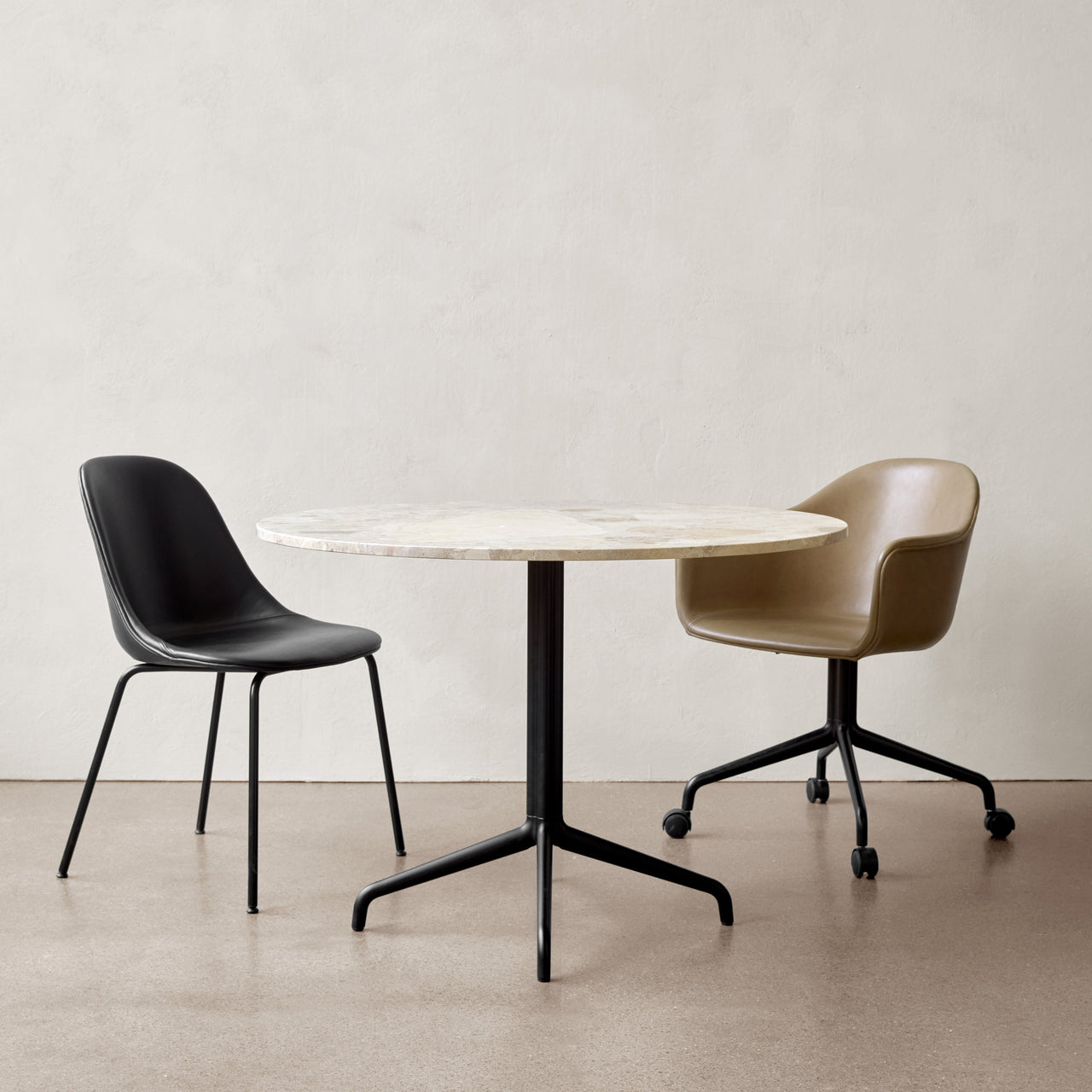 Harbour Side Dining Chair: Steel Base Upholstered