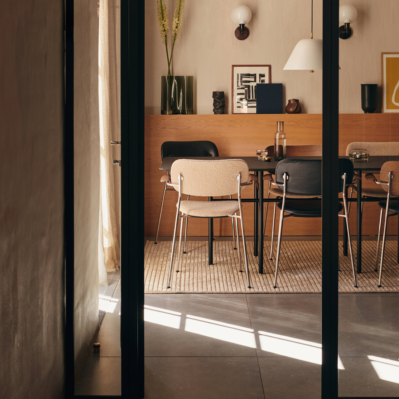 Co Dining Chair with Armrest: Fully Upholstered