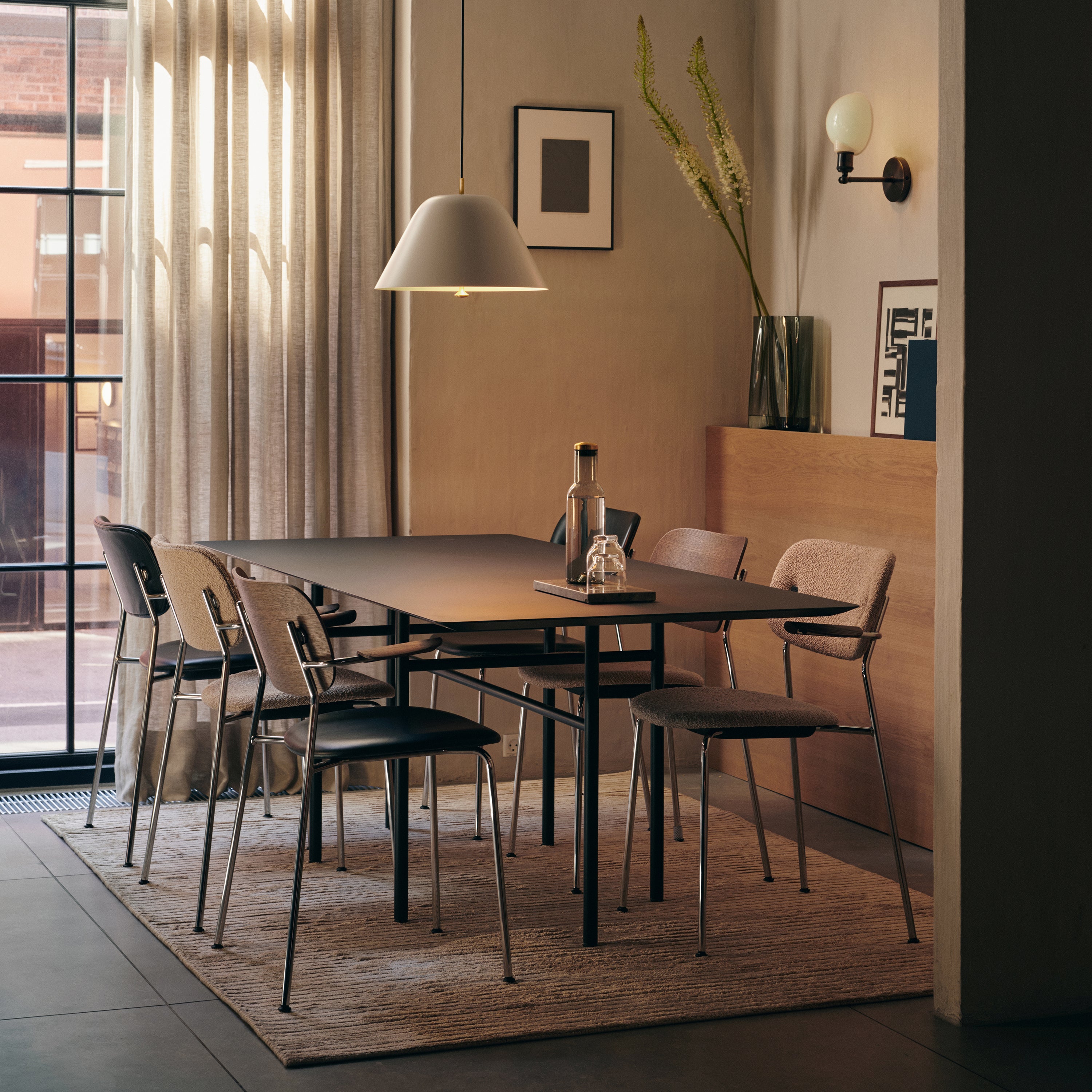 Co Dining Chair with Armrest: Fully Upholstered