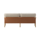 Savannah Sofa: 2 Seater + Light Oiled Oak + Cognac