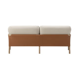 Savannah Sofa: 2 Seater + Light Oiled Oak + Cognac