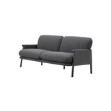 Savannah Sofa: 2 Seater + Black Lacquered Oak + Black