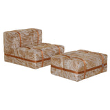 Haybale Lounge Chair with Footstool: Wabi Sabi