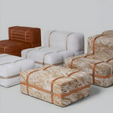 Haybale Lounge Chair with Footstool