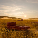 Haybale Lounge Chair with Footstool