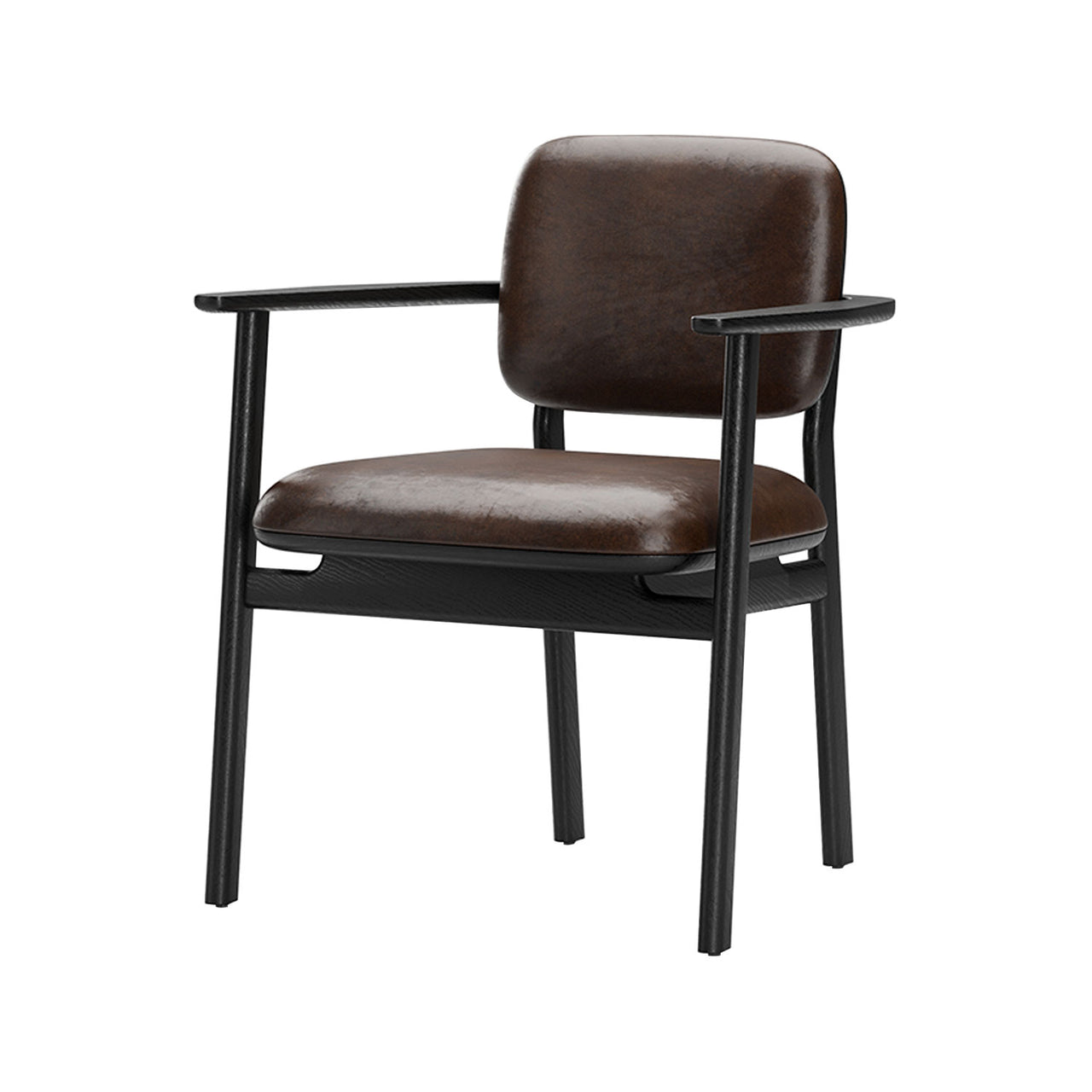 Marea Dining Armchair: Black Oak