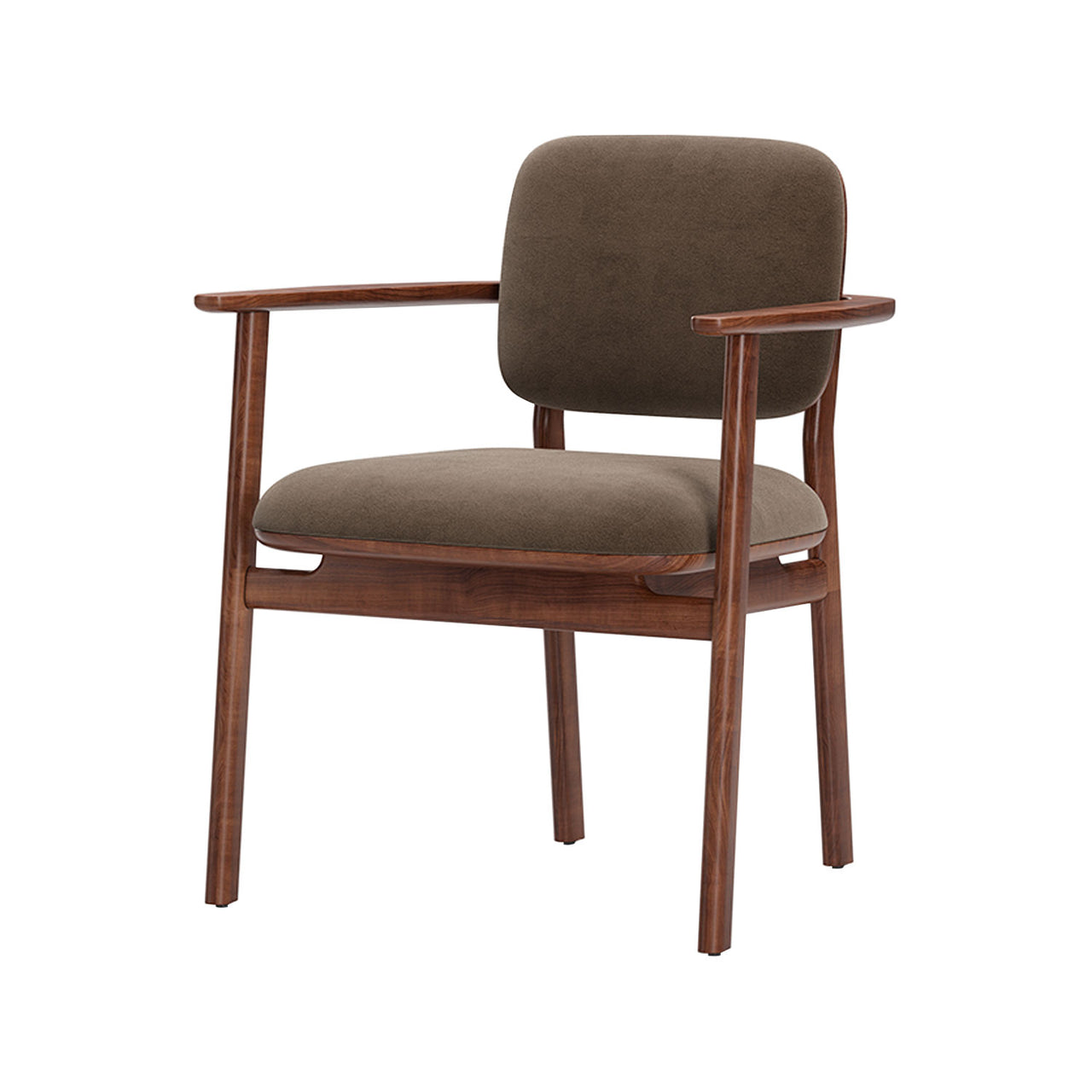 Marea Dining Armchair: Natural Walnut