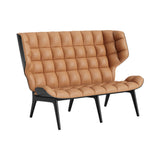 Mammoth Sofa: Front Upholstered + Black Oak