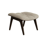 Mammoth Ottoman: Front Upholstered + Dark Smoked Oak