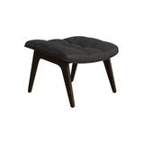 Mammoth Ottoman: Front Upholstered + Dark Smoked Oak