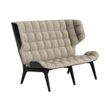 Mammoth Sofa: Front Upholstered + Black Oak