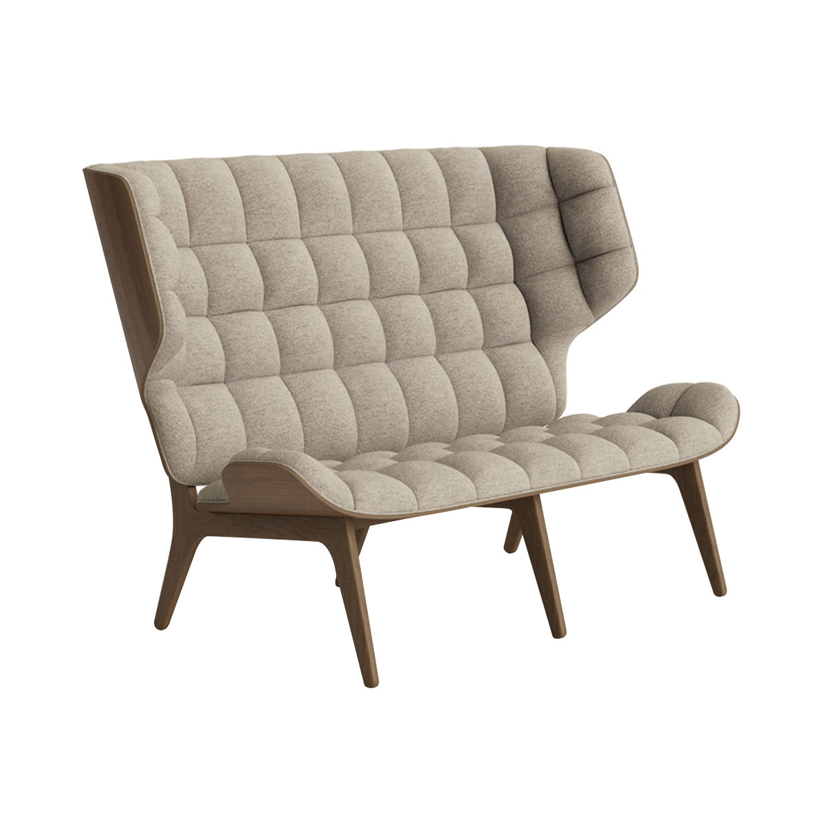 Mammoth Sofa: Front Upholstered + Light Smoked Oak