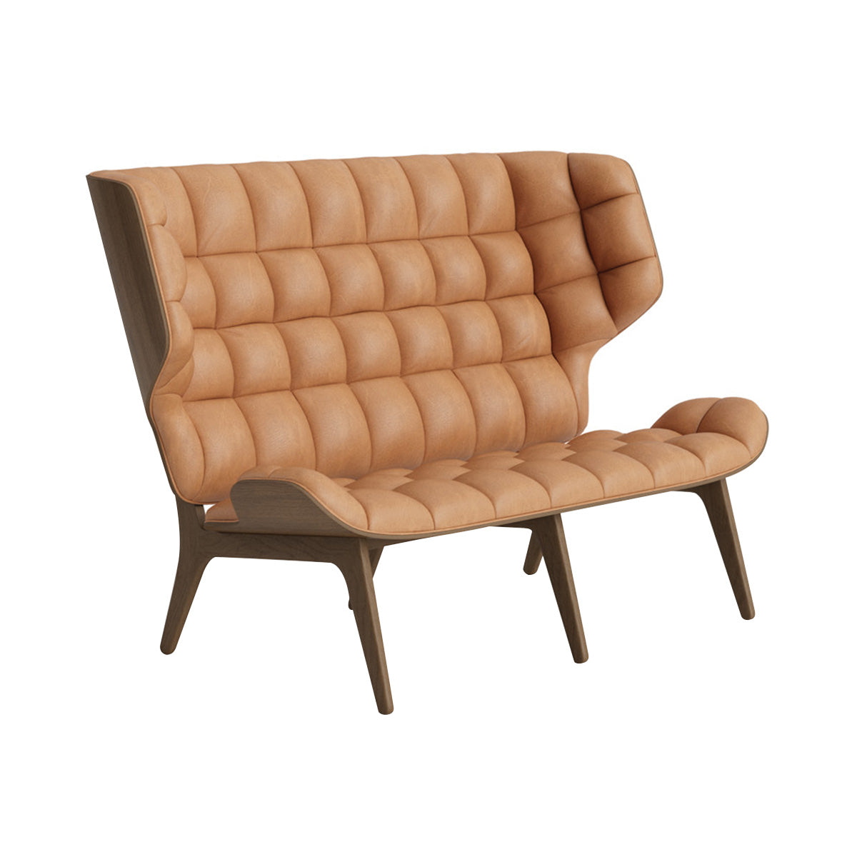 Mammoth Sofa: Front Upholstered + Light Smoked Oak