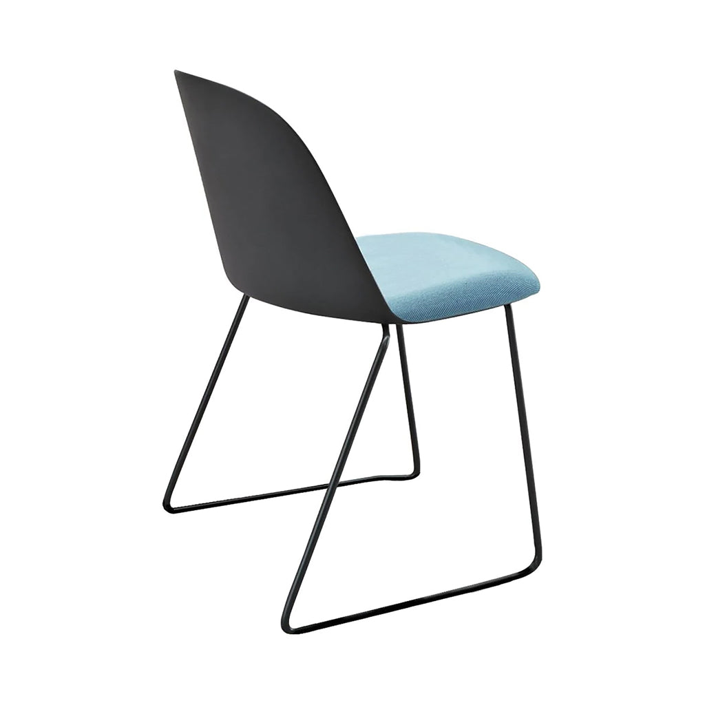 Mariolina Stacking Side Chair Sledge Base + Upholstered: Set of 2