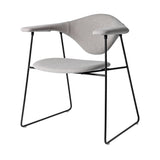 Masculo Dining Chair: Sledge Base + Black Semi Matt