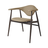 Masculo Dining Chair: Wood Base + Smoked Oak Matt Lacquered
