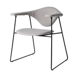 Masculo Dining Chair: Sledge Base + Black Semi Matt