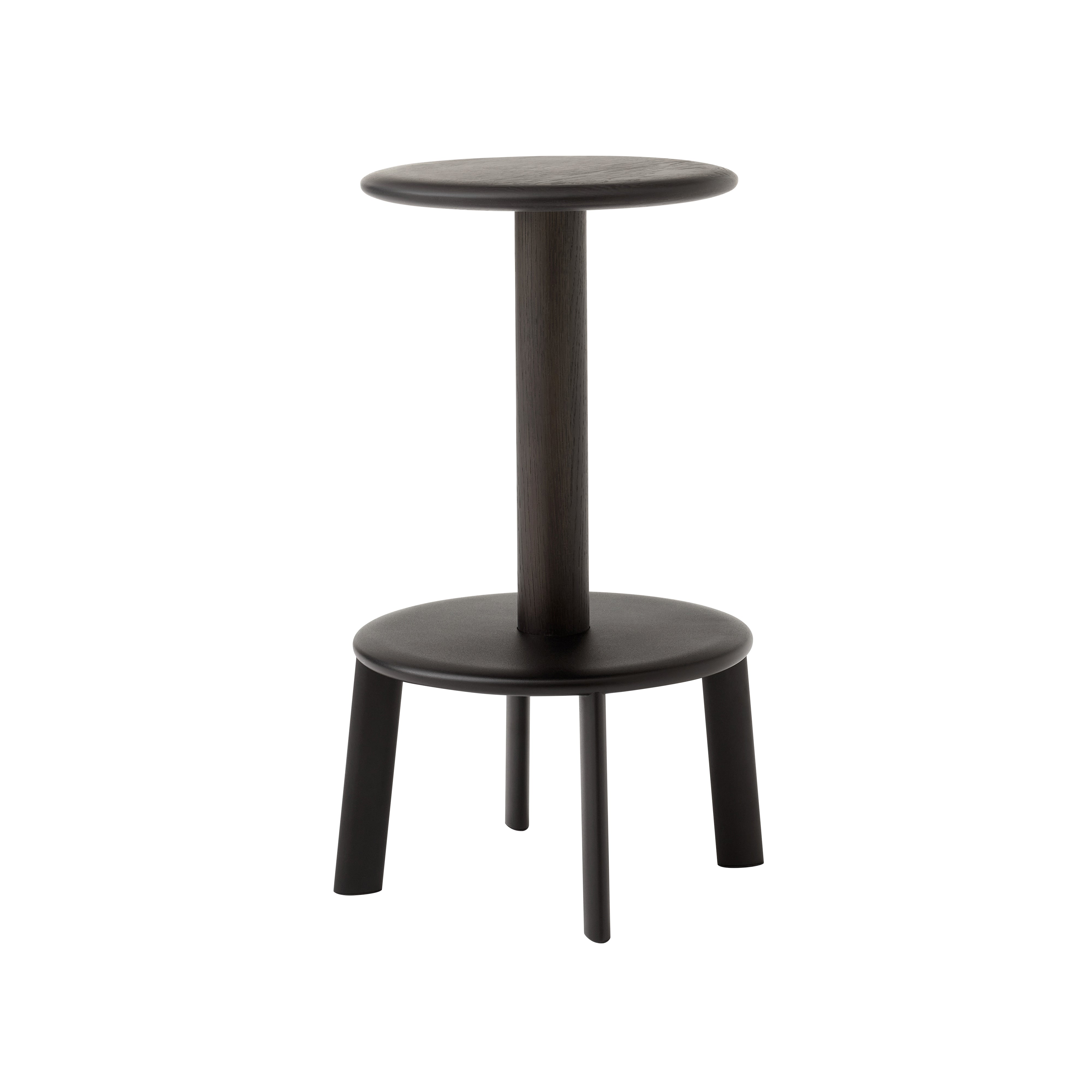 Massif Bar + Counter Stool: AV40 + AV39 + Bar(AV40) + Dark Stained Oak + Warm Black