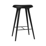 High Stool: Bar + Black Stain Beech + Black Leather