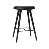 High Stool: Counter + Black Stain Oak + Black Leather