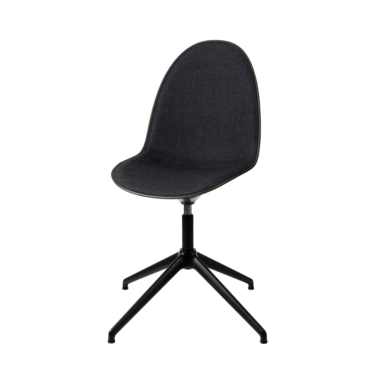 Eternity Swivel Chair: Front Upholstered + Coffee Waste Black + Black