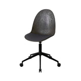 Eternity Swivel Chair with Castor: Seat Upholstered + Coffee Waste Black + Black