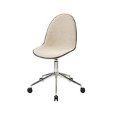 Eternity Swivel Chair with Castor: Front Upholstered + Polished Aluminum