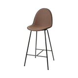 Eternity High Stool: Front Upholstered + Coffee Waste Black