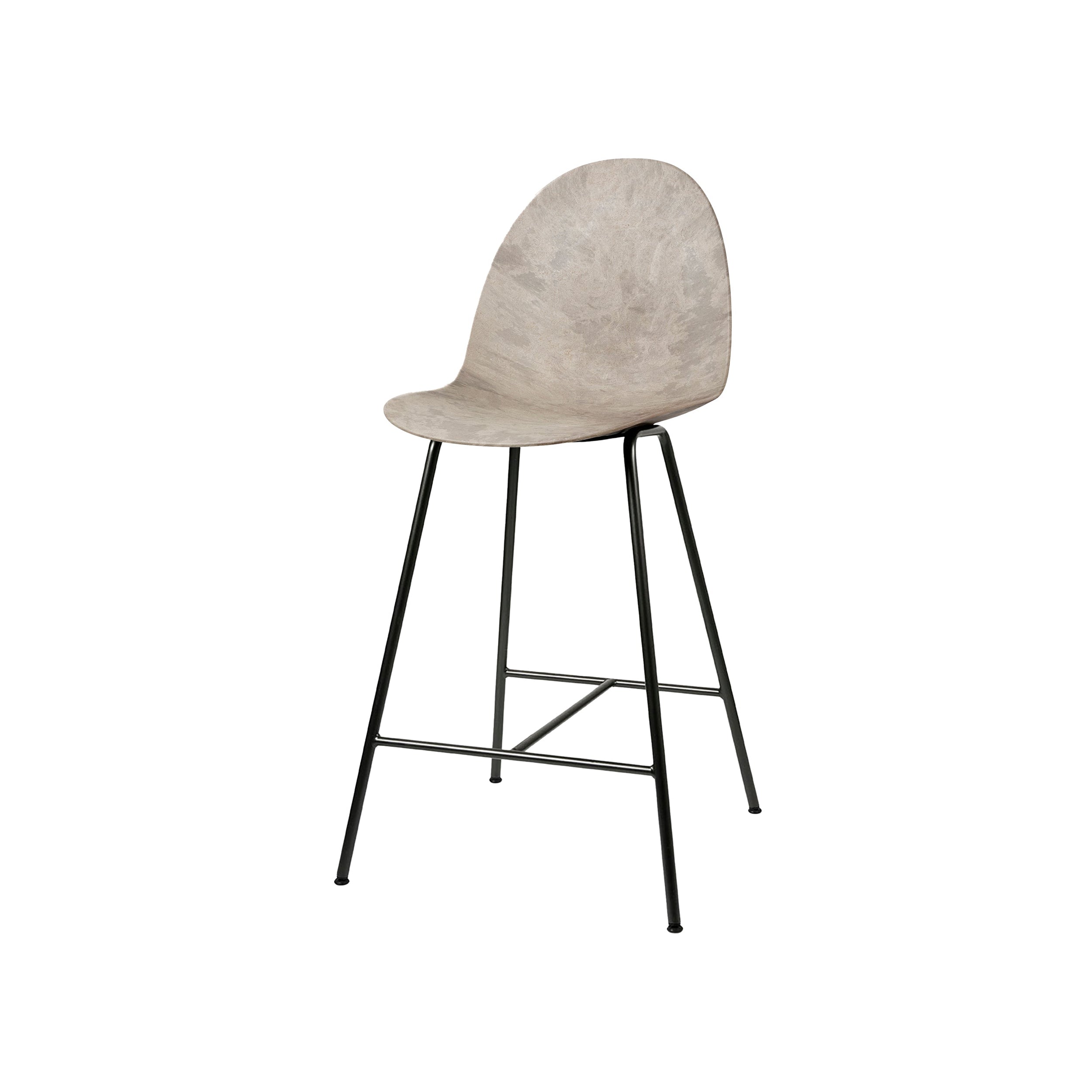 Eternity Bar + Counter Stool: Counter + Wood Waste Grey
