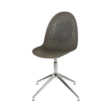 Eternity Swivel Chair: Coffee Waste Dark + Polished Aluminum