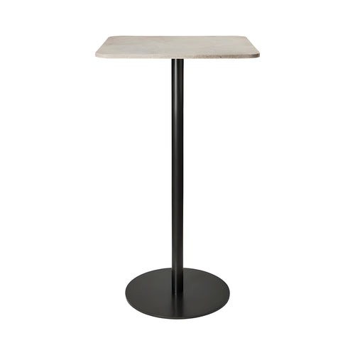 Mater Bar Table: Square + Wood Waste Grey