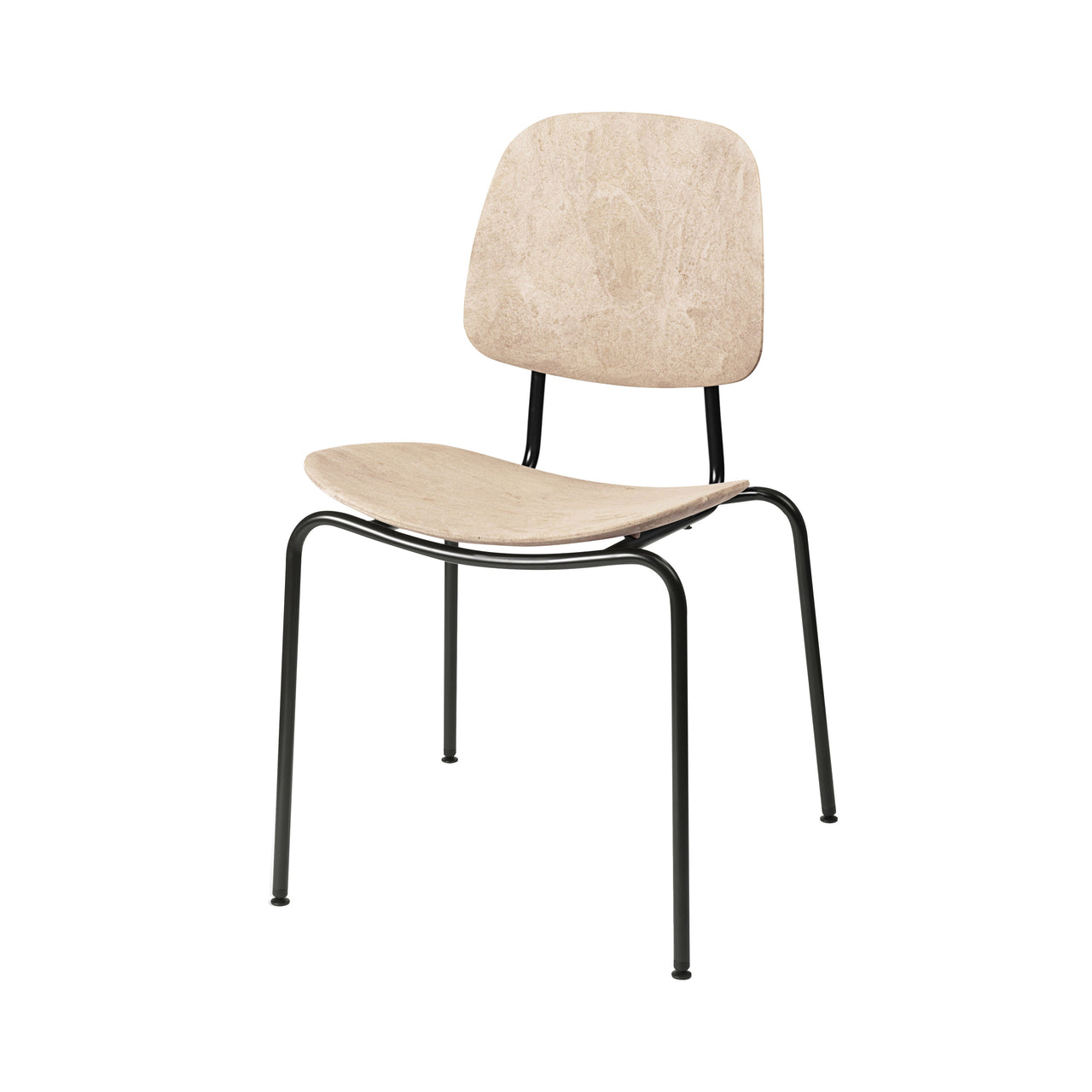 Compound Stacking Dining Chair: Wood Waste Grey